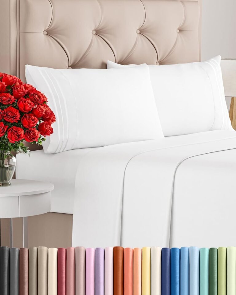 Queen Size 4 Piece Sheet Set - Comfy Breathable & Cooling Sheets - Hotel Luxury Bed Sheets for Women & Men